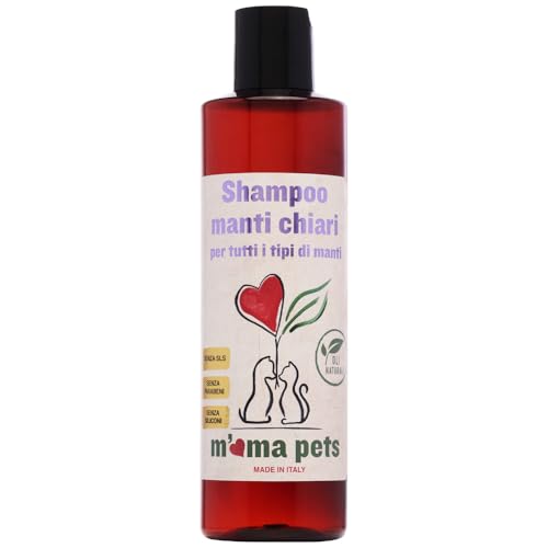 Mama Pets Bleichendes Shampoo für Hunde, Reinigt und stellt die natürliche Farbe von hellem Fell Wieder her 250 Ml von M' MA PETS