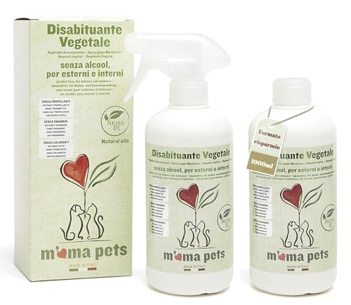 Mama Pets Repellent Pflanzenschutzmittel für Hunde und Katzen 1000ml, Urinspray für drinnen und draußen von M' MA PETS