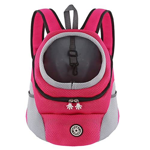 M MUNCASO Hundetrage-Rucksack Welpentasche Kleine Haustier-Fronttasche mit Atmungsaktivem, Head-Out-Design, Wasserdichter Boden für Reisen, Outdoor, Wandern von M MUNCASO