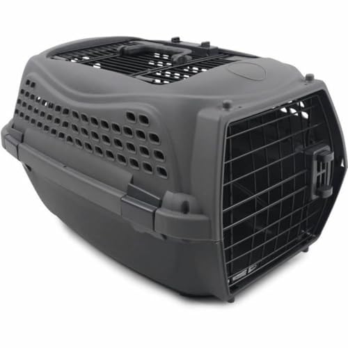 MPETS Transportbox Eco Giro S Katze Dunkelgrau Kunststoff von M-PETS