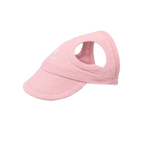 M&Catree Hunde Baseballmütze, Haustier Baseball Mütze Sonnenhüte mit Ohrlöchern und Verstellbarem Kinnriemen Haustier Familienhüte Outdoor Hundecap Sonnenschutzkappen - Rosa, L von M&Catree