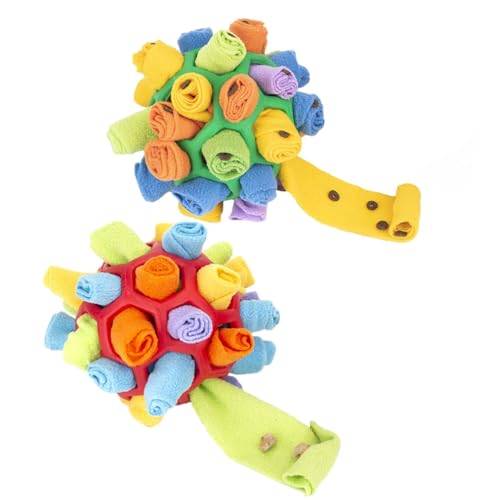 M&Catree Schnüffelball für Hunde, Schnüffelteppich Schnüffelspielzeug Interaktive Hundespielzeug tragbarer Haustier Snuffle Ball Toy für Kleine Mittelgroße Hunde - 2pcs von M&Catree