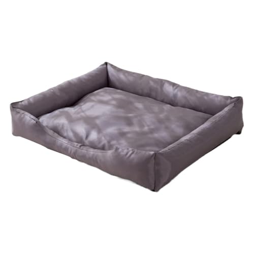 M&Catree Wasserdichtes Hundebett, Rechteck Hundekissen Waschbar Hundekorb Weiches Hundesofa für Hunde Katze - Dunkelgrau (Basic), L: 50 * 60 * 7CM von M&Catree