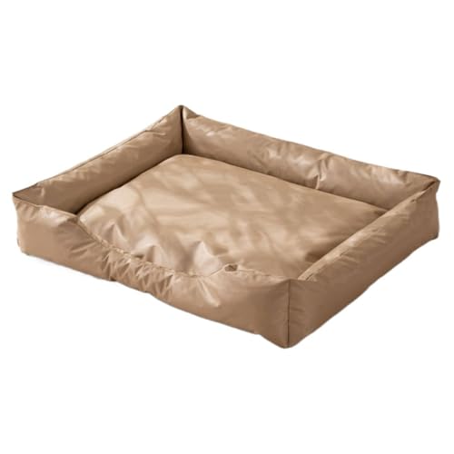 M&Catree Wasserdichtes Hundebett, Rechteck Hundekissen Waschbar Hundekorb Weiches Hundesofa für Hunde Katze - Gold (Aufwertung), L: 50 * 60 * 7CM von M&Catree