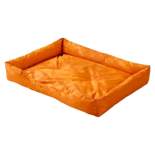 M&Catree Wasserdichtes Hundebett, Rechteck Hundekissen Waschbar Hundekorb Weiches Hundesofa für Hunde Katze - Orange (Aufwertung), L: 50 * 60 * 7CM von M&Catree