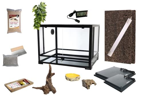 M&S Reptilien Komplettset: Für (Korn-) Nattern (120cm Länge) Terrarium mit Reptizoo Glas-Terrarium 120x45x60 cm (RK0223) von M&S Reptilien