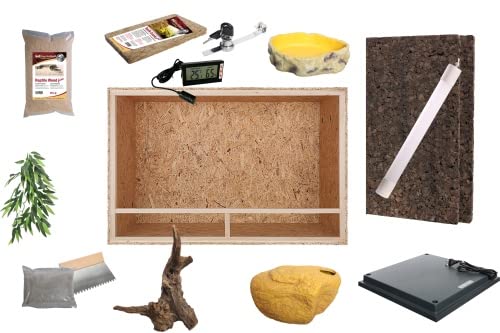 M&S Reptilien Komplettset: Für Königspythons (100x50x50cm) (Änderung) Terrarium mit Holz-Terrarium von M&S Reptilien