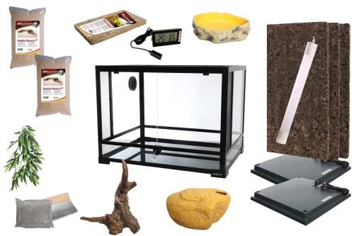 M&S Reptilien Komplettset: Für Pythons und kleinere Boas (120cm Länge) Terrarium mit Holz-Terrarium von M&S Reptilien