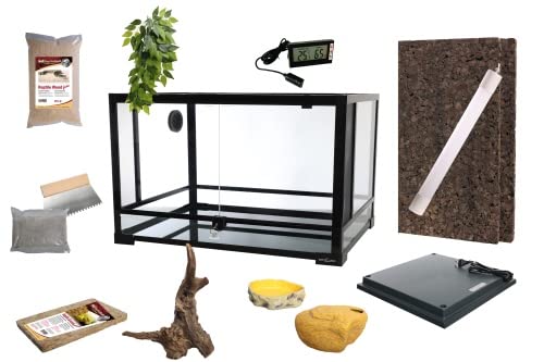 M&S Reptilien Komplettset: Für kleinere Nattern (100x50x50cm) (Änderung) Terrarium mit ReptiZoo Glas-Terrarium 91,5x46x46 cm (Wird verschickt) RK0119 von M&S Reptilien