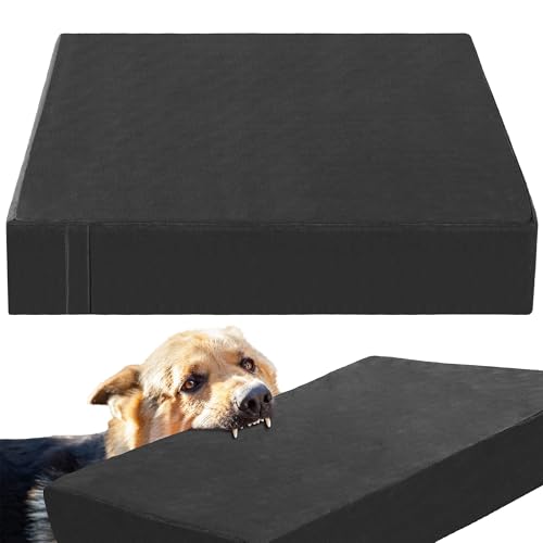 MABOZOO Kaufestes Hundebett, 8,9 cm, extra dick, unzerstörbar, robust, orthopädisches Hundekissen für aggressive Kauer, gestepptes Zahnen, Welpenhütte für kleine Hunde/Katzen, 61 x 45,7 cm von MABOZOO