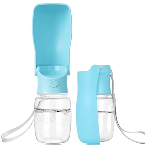 MABSSI Faltbare Flasche Wasser für Hunde Tragbarer Auslaufsicherer Flasche Wasser für Hunde, für Hunde Autoreisen, Spazierengehen, Wandern -Blau von MABSSI