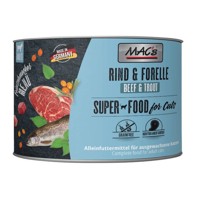 MAC's Cat Feinschmecker Rind & Forelle 6x200g von MAC's Cat