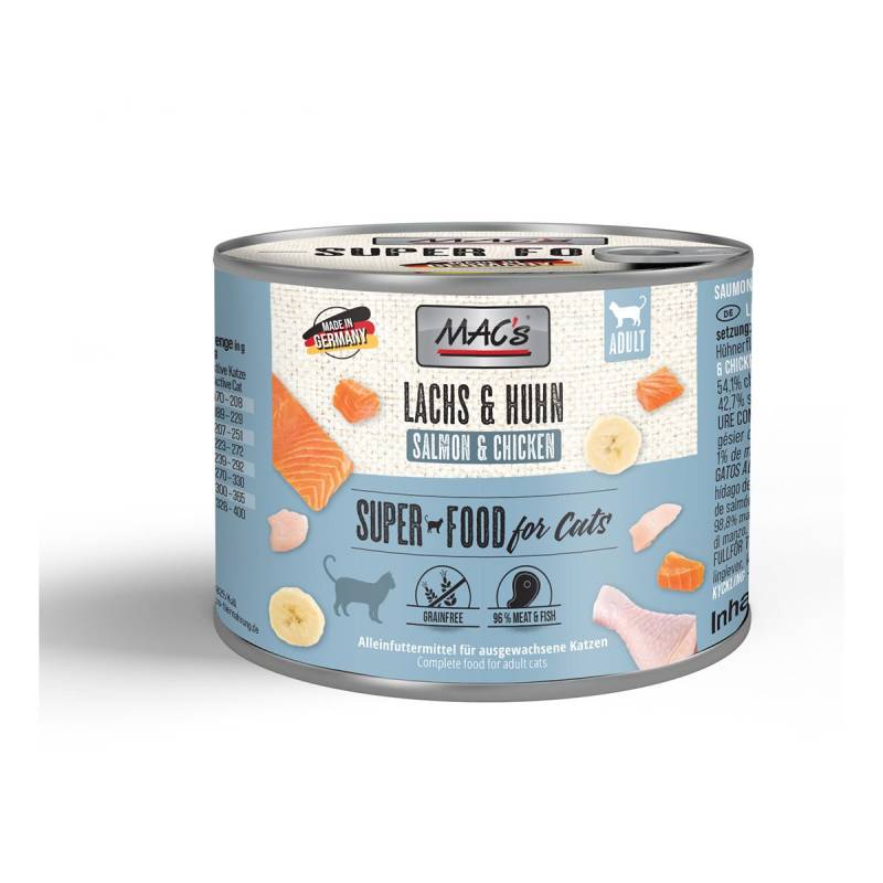 MAC's Cat Fleischmenü Lachs und Hühnchen 6x200g von MAC's Cat