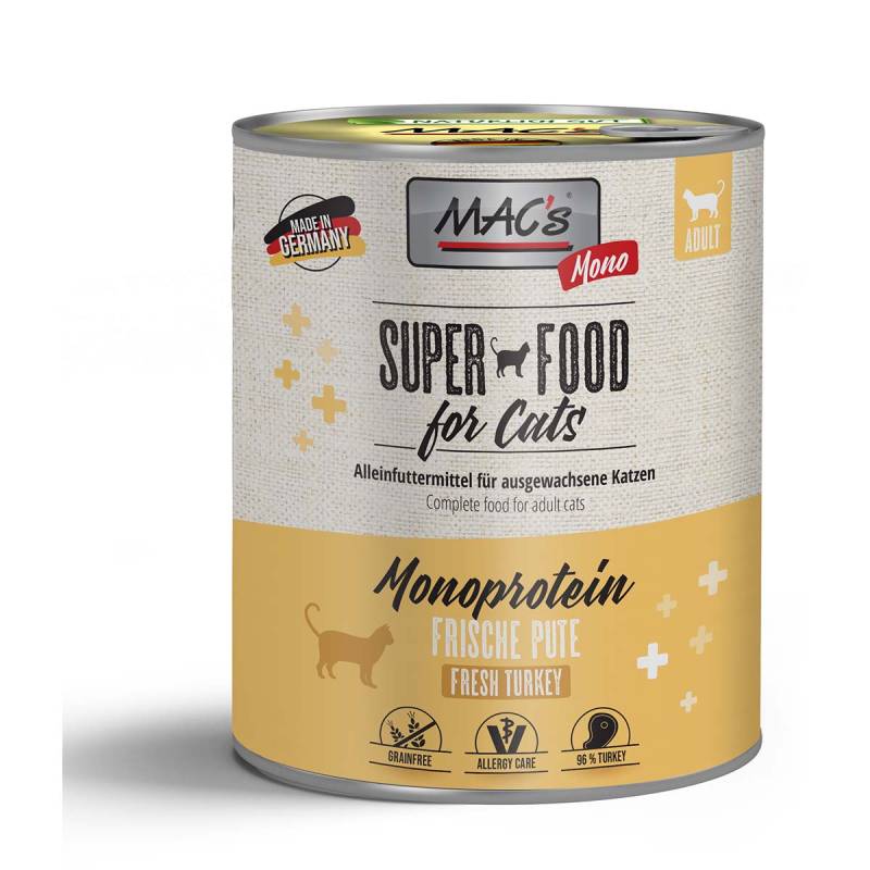 MAC's CAT Vetcare Mono Sensitive Pute 12x800g von MAC's Vetcare