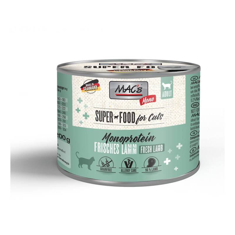 MAC's Cat Mono sensitive Lamm 6x200g von MAC's Cat