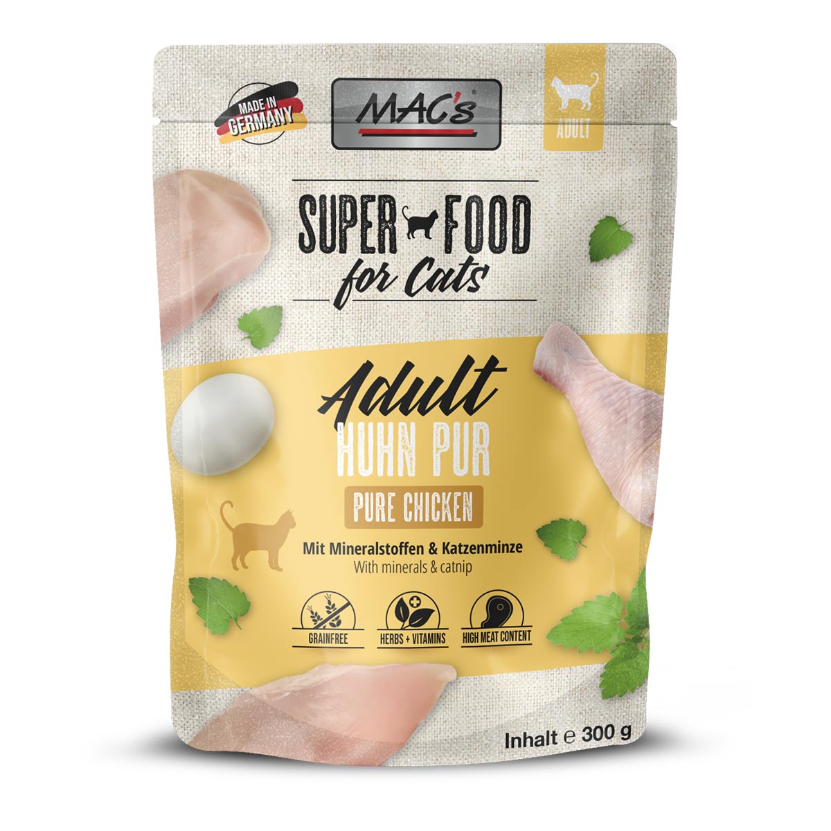 MAC's Cat Pouch Huhn pur 6x300g von MAC's Cat