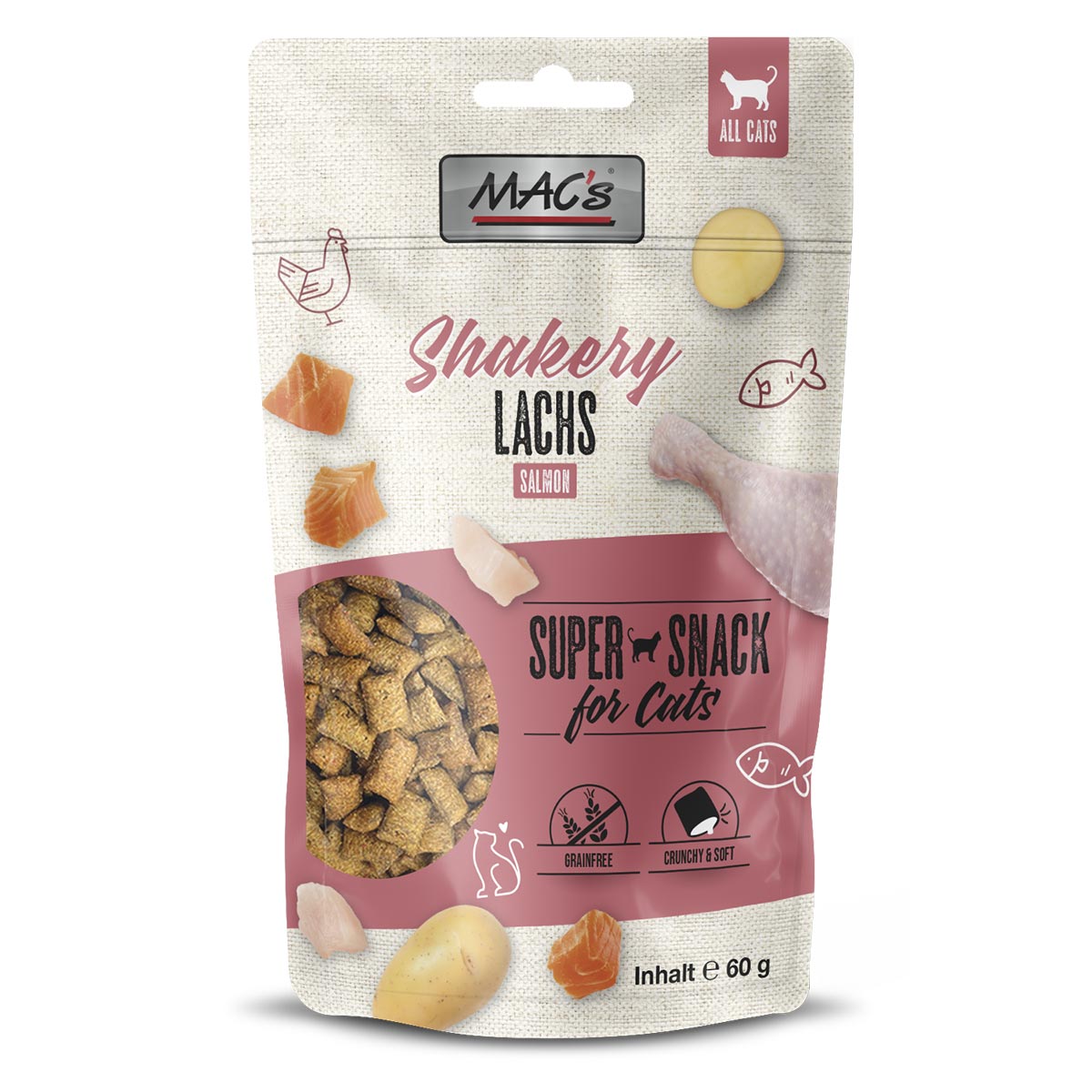 MAC's Cat Shakery Snacks Lachs 60g von MAC's Cat