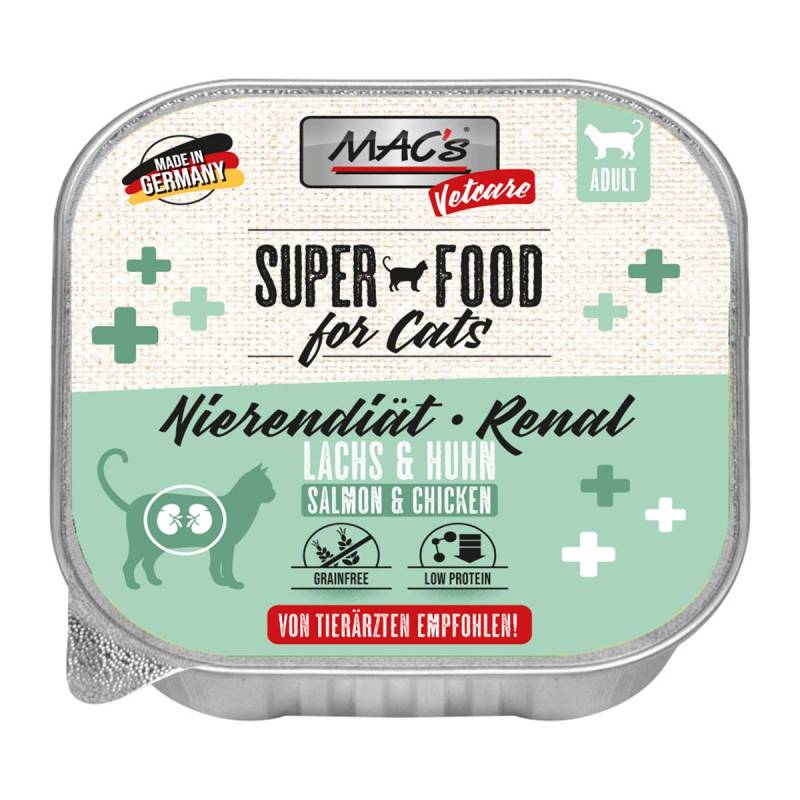 MAC's Cat Vetcare Lachs und Huhn Nierendiät 16x100g von MAC's Vetcare