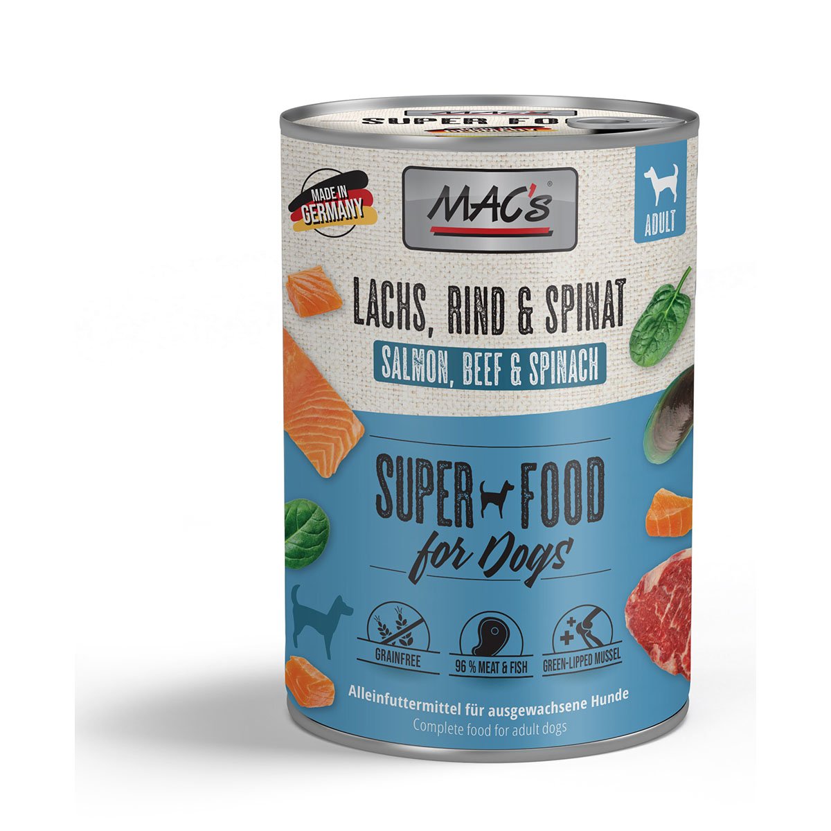 MAC's Dog Lachs und Spinat 12x400g von MAC's Dog