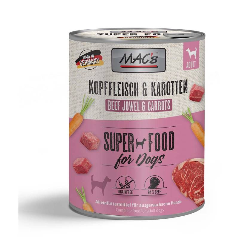 MAC's Dog Kopffleisch und Karotten 6x800g von MAC's Dog