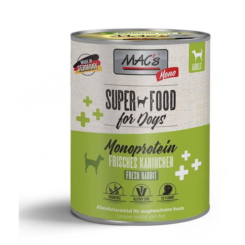 MAC's Dog Mono Kaninchen 12x800g von MAC's Dog