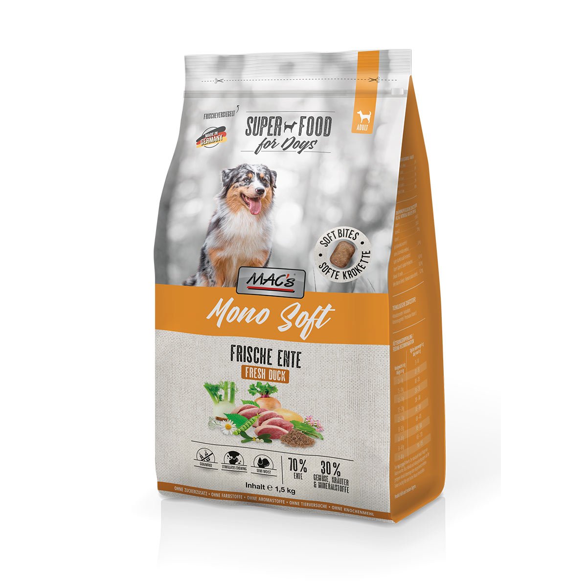 MAC's Dog Mono Soft Frische Ente 1,5 kg von MAC's Dog