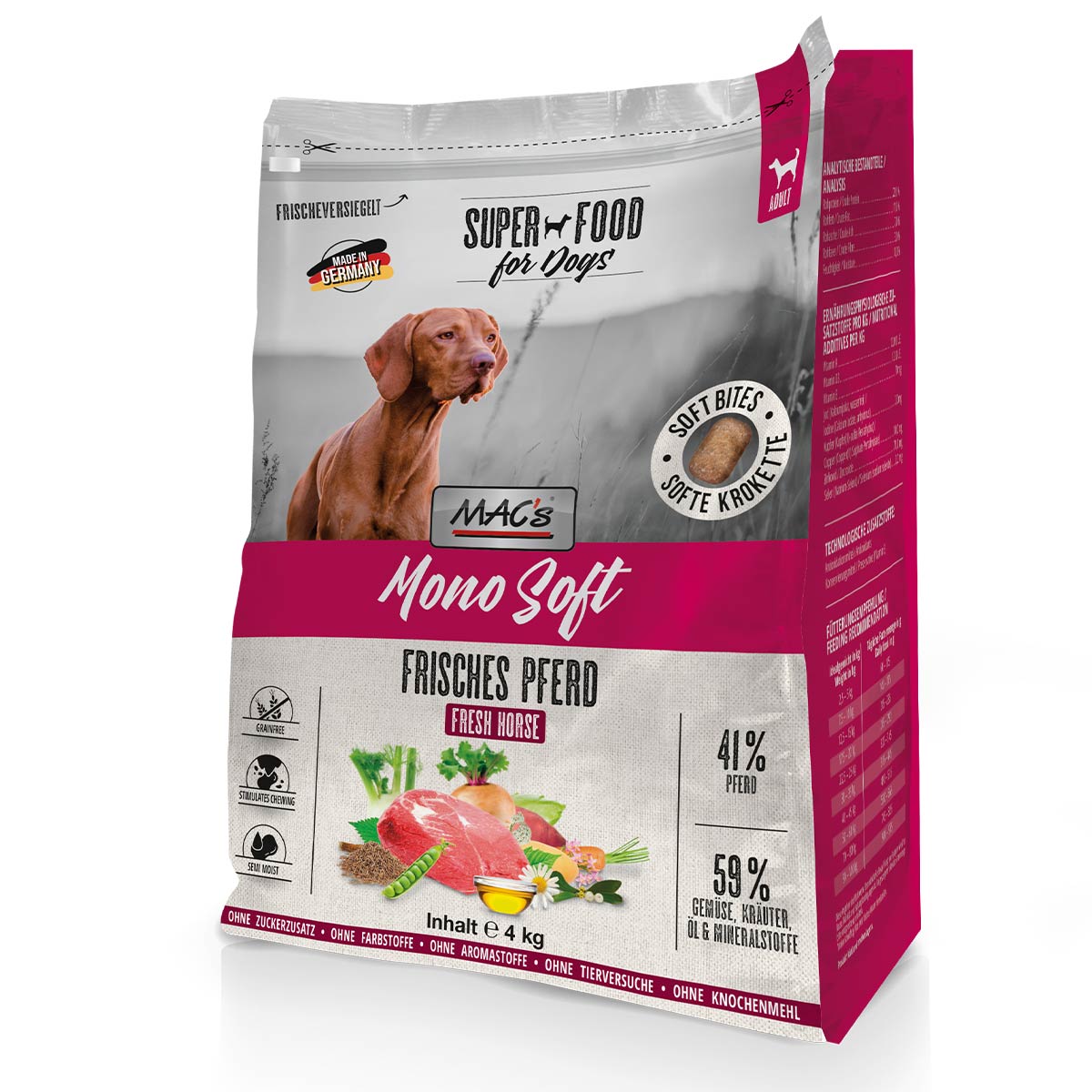 MAC's Dog Mono Soft Frisches Pferd 2x4 kg von MAC's Dog