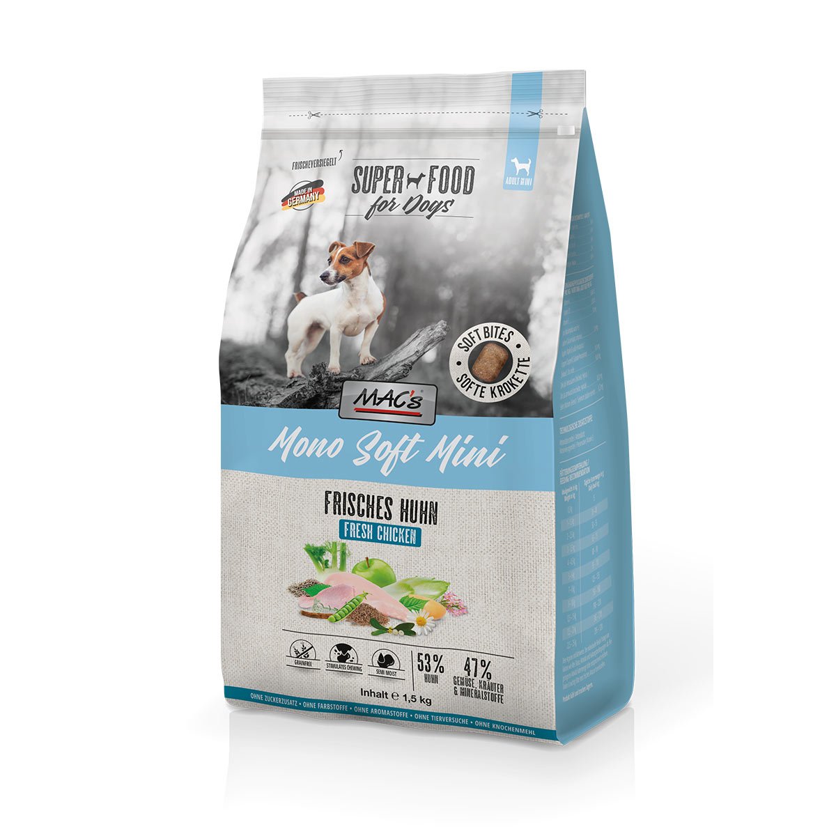 MAC's Dog Mono Soft Mini Frisches Huhn 1,5 kg von MAC's Dog