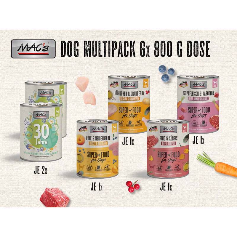 MAC's Dog Multipack "Bestseller 2" 6x800g von MAC's Dog