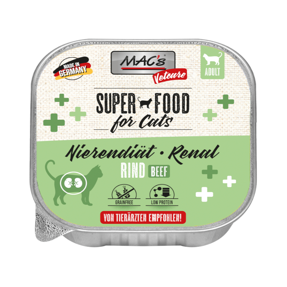 MAC's Vetcare Katze Nierendiät / Renal - Rind (16 x 100 g) von MAC's Vetcare