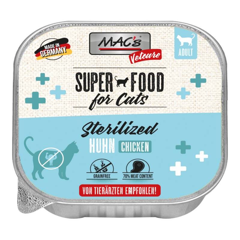 MAC's Vetcare Katze Sterilized - Huhn (16 x 100 g) von MAC's Vetcare