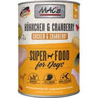 MAC's Adult Superfood 6 x 400 g - Hühnchen & Cranberry von MAC's