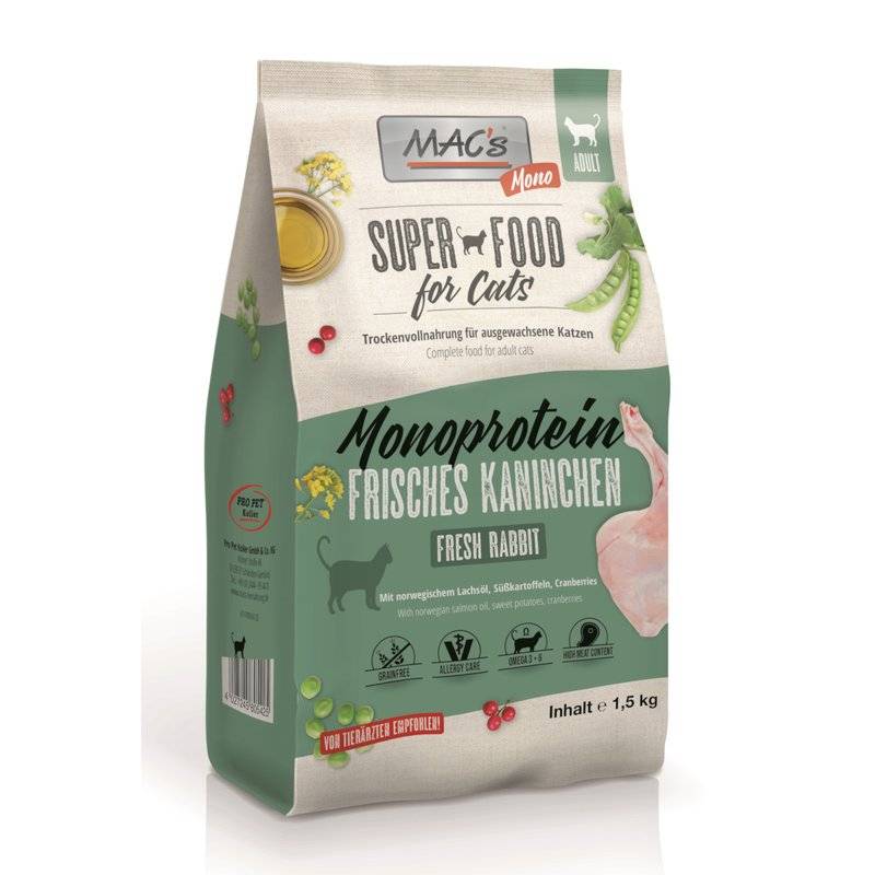 MAC's Cat Adult Monoprotein Kaninchen - 1,5 kg (13,30 € pro 1 kg) von MAC's