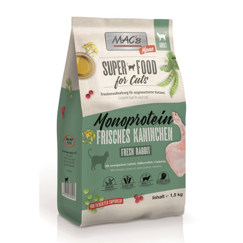 MAC's Cat Adult Monoprotein Kaninchen - 2 x 7 kg (7,14 € pro 1 kg) von MAC's