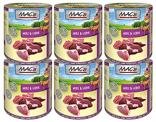 MAC''s Cat Herz + Leber 400g, Katzenfutter, Feuchtfutter Größe 6 x 400g von MAC's