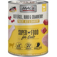 MAC´s Cat Katzenfutter 6 x 800 g - Geflügel, Rind & Cranberry von MAC's