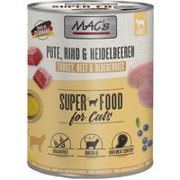 MAC´s Cat Katzenfutter 6 x 800 g - Pute, Rind & Heidelbeeren von MAC's