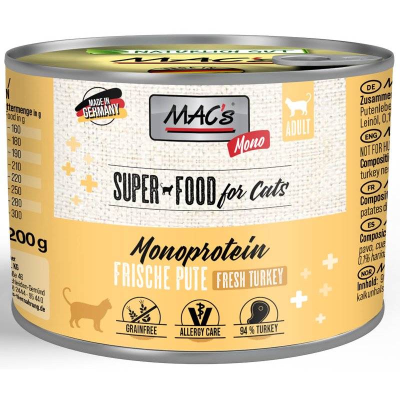 MAC's Cat Mono Pute 200 g (7,95 € pro 1 kg) von MAC's