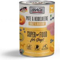 MAC's Nassfutter Hund Adult Pute & Heidelbeeren 6x400 g von MAC's