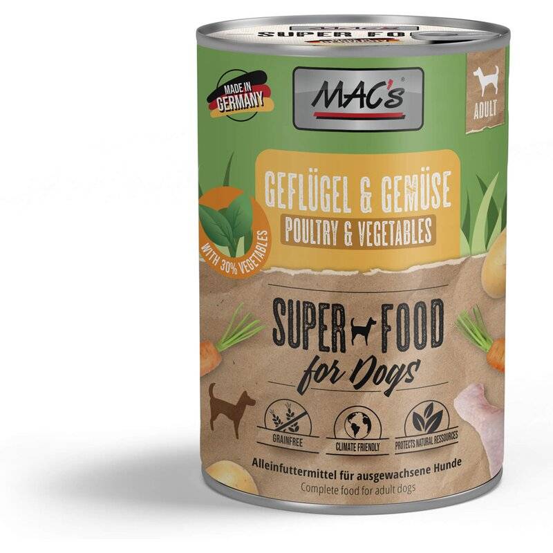 MAC's Dog Geflügel & Gemüse 400 g (4,97 € pro 1 kg) von MAC's