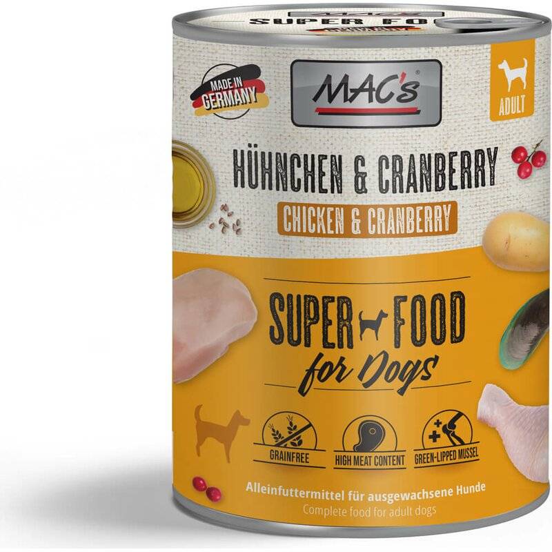 MAC's Dog Hühnchen & Cranberry - 800 g (3,99 € pro 1 kg) von MAC's