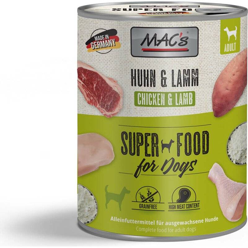 MAC's Dog Hühnchen & Lamm - 800 g (4,36 € pro 1 kg) von MAC's