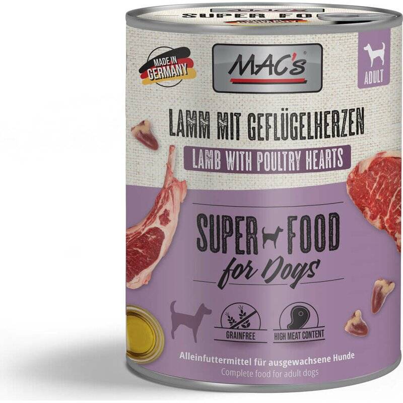 MAC's Dog Lamm & Geflügelherzen - 800 g (4,36 € pro 1 kg) von MAC's