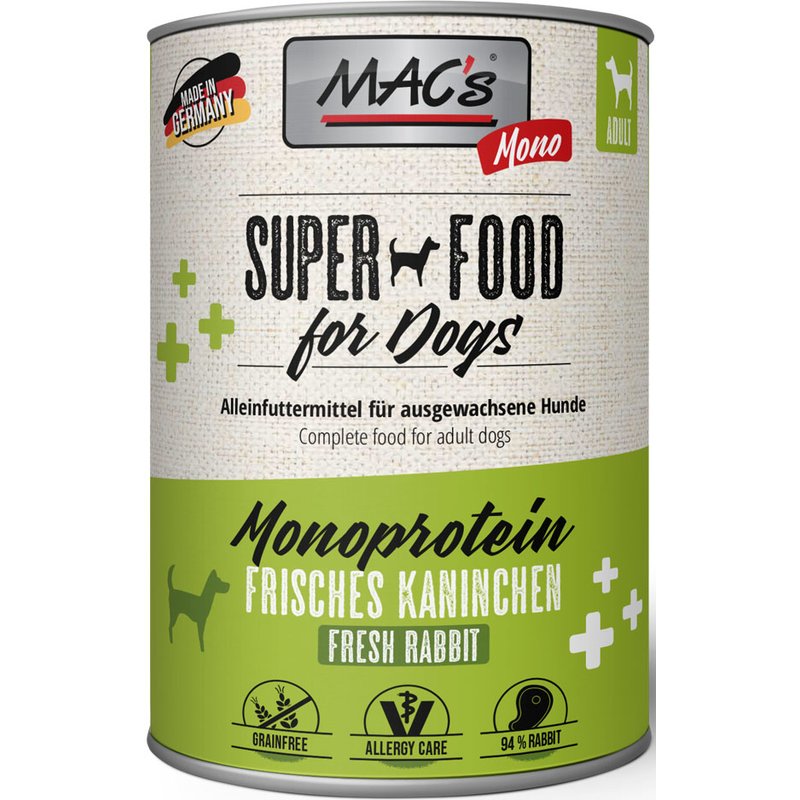 MAC's Dog Mono Kaninchen 400 g (7,97 € pro 1 kg) von MAC's