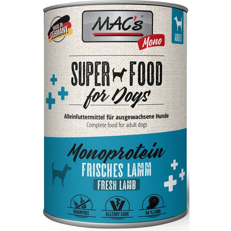 MAC's Dog Mono Lamm 400 g (6,22 € pro 1 kg) von MAC's