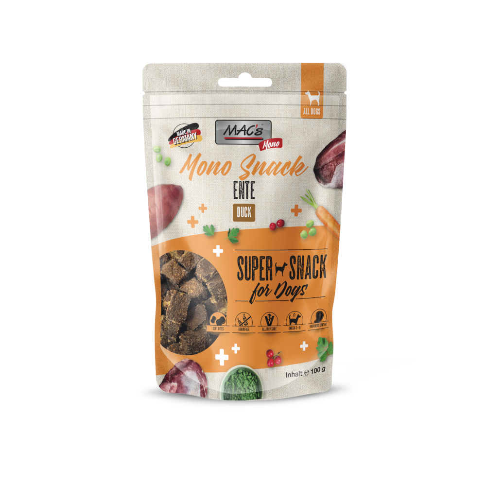 MAC´s Dog Mono Snack - Sparpaket: Ente 6 x 100 g MAC´s Dog Mono Snack - Sparpaket: Ente 6 x 100 g von MAC's
