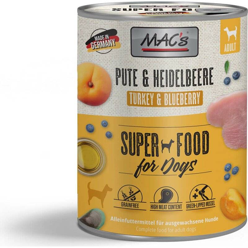 MAC's Dog Pute & Heidelbeere - 800 g (4,36 € pro 1 kg) von MAC's