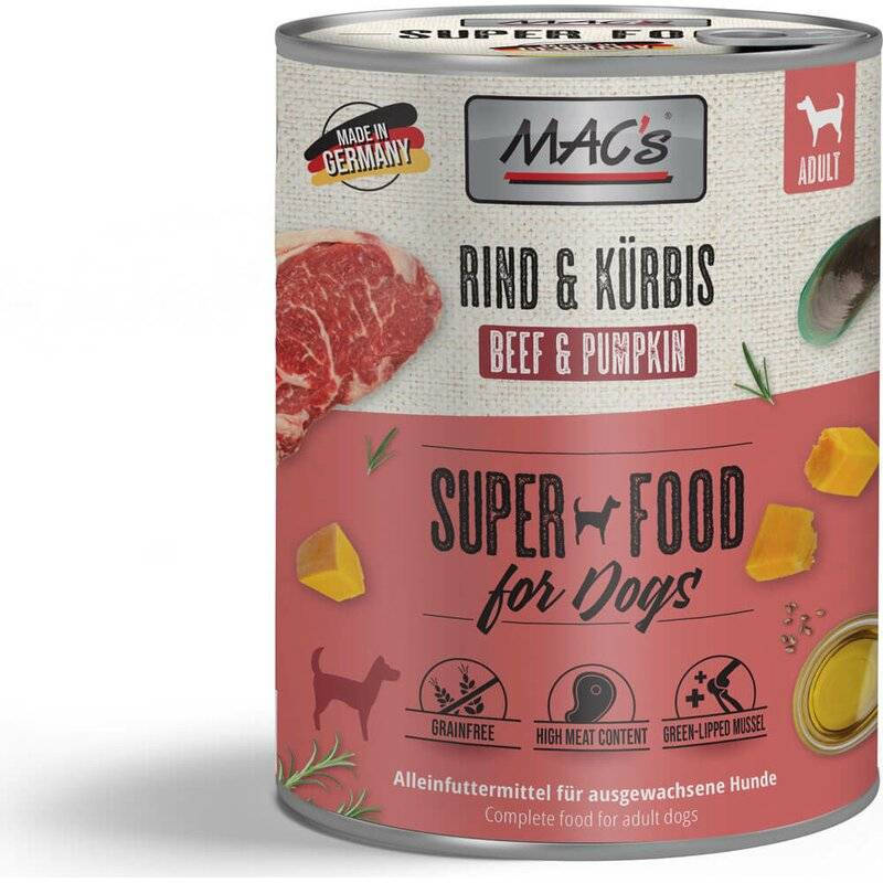 MAC's Dog Rind & Kürbis - 800 g (3,99 € pro 1 kg) von MAC's