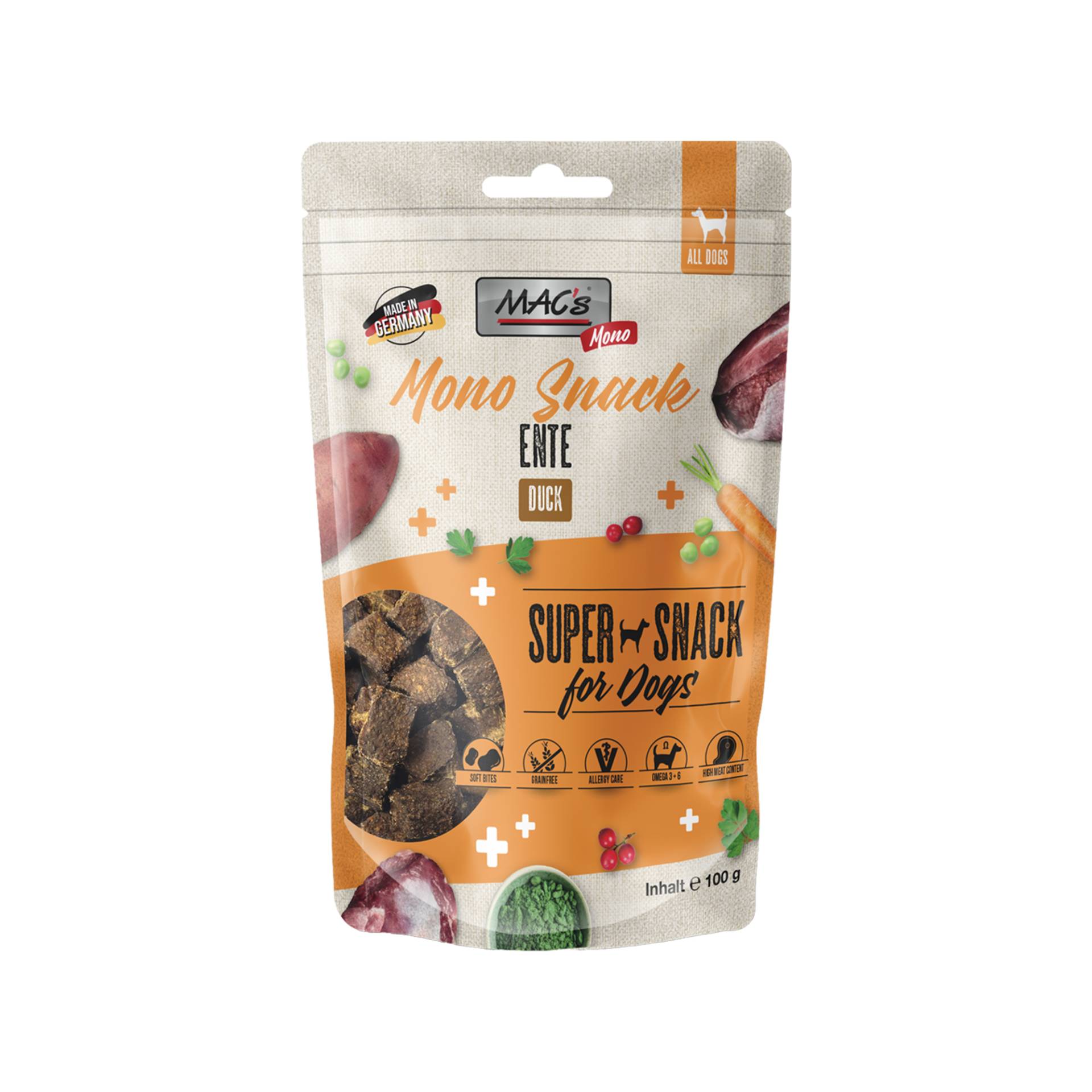 MAC's Dog Snack Monoprotein - Ente - 9 x 100 g MAC's Dog Snack Monoprotein - Ente - 9 x 100 g von MAC's