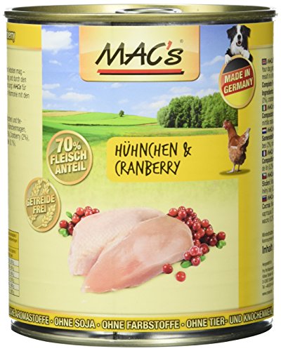 MAC's Hühnchen & Cranberry, 6er Pack (6 x 800 g) von MAC's